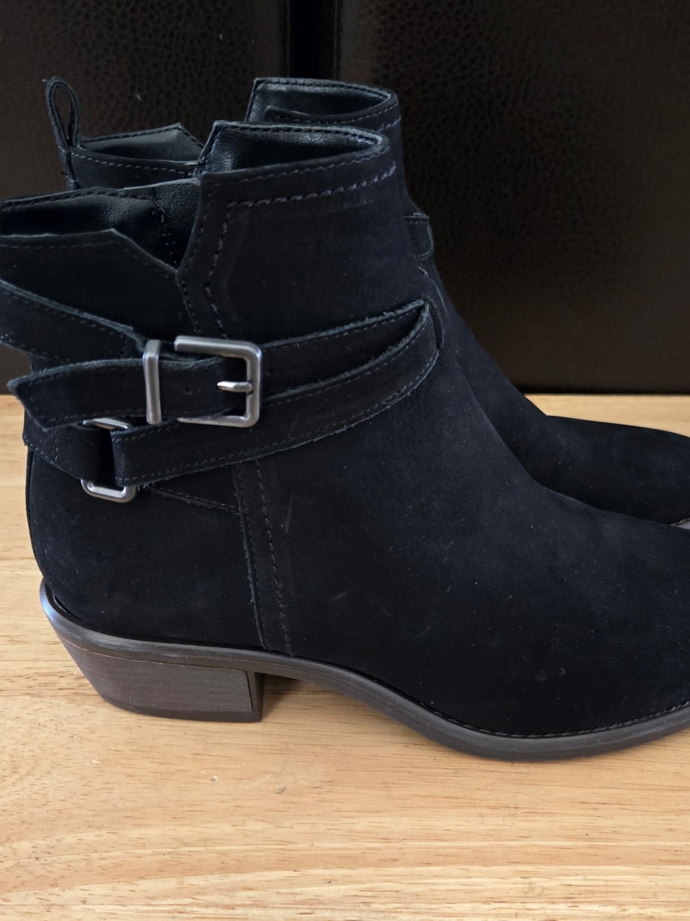 Copper Key Fairly Nubuck Buckle Hardware booties  Black Size 6